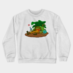 A Frog and His Son Tired Crewneck Sweatshirt